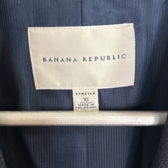 Banana Republic Women’s Navy Wool Blazer Button-front Classic Jacket W1145 Sz 10 - Picture 2 of 9